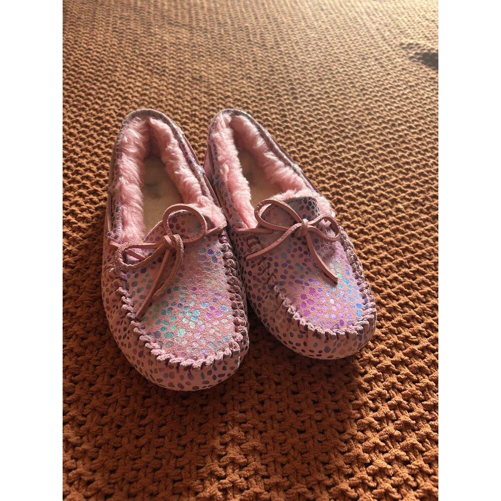 UGG Dakota Kids’ Slippers Pink With Metallic Spots Size 2